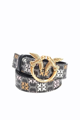 Cinto em couro Love Berry H3 - Preto