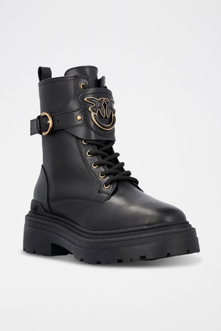 Botins de couro Mia - Preto