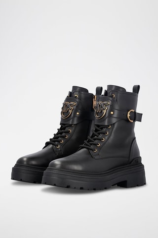 Botins de couro Mia - Preto