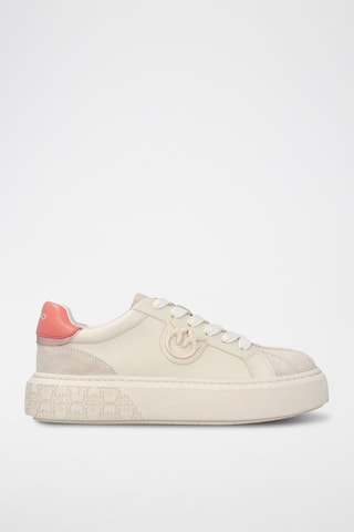 Sapatilhas com plataforma em couro Yoko 13 - Cru