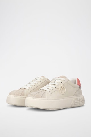 Sapatilhas com plataforma em couro Yoko 13 - Cru