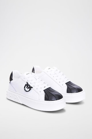 Sapatilhas com plataforma em couro Yoko 13 - Branco