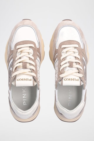 Sapatilhas em couro Zoe 01 - Branco e rosa