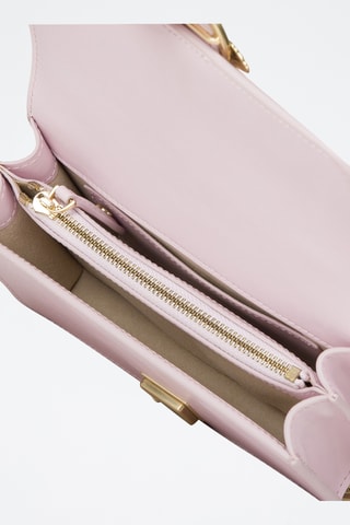 Mala a tiracolo em couro Mini Love Simply 3 - Rosa