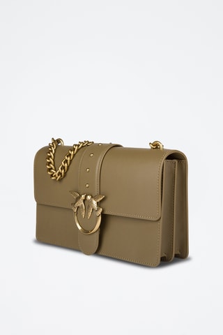Mala a tiracolo em couro Love Classic Icon - Caqui