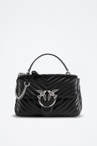Mala em couro Love Lady - Preto
