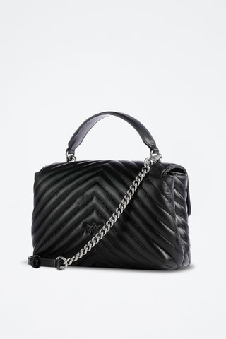 Mala em couro Love Lady - Preto