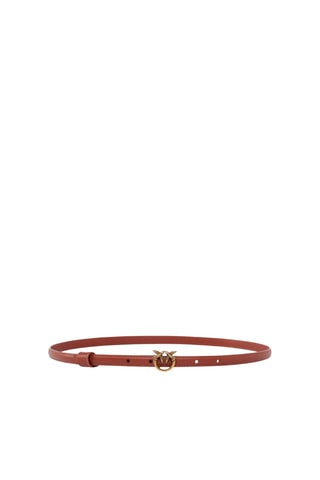 Cinto em couro Love Berry - Vermelho-tijolo