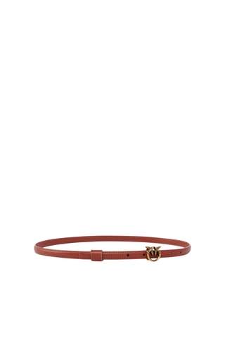 Cinto em couro Love Berry - Vermelho-tijolo