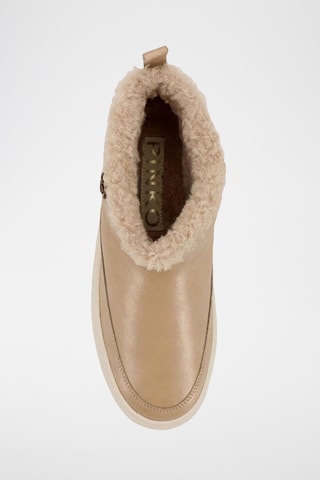 Botins forrados em couro Yoko 22 - Bege