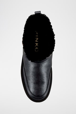 Botins forrados em couro Yoko 22 - Preto