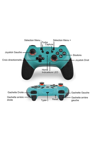 Manette Techkidz - Compatible Switch / PC