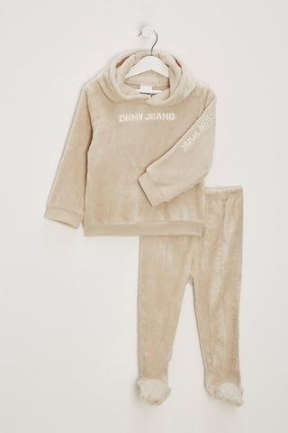 Sweater met Capuchon en Broek - Beige