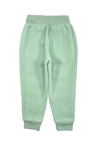 Fleece Joggingbroek - Lichtgroen en wit  