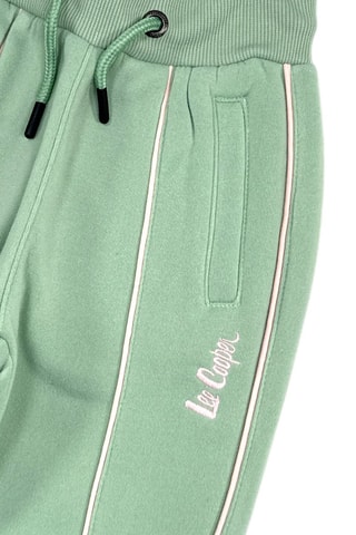 Fleece Joggingbroek - Lichtgroen en wit  