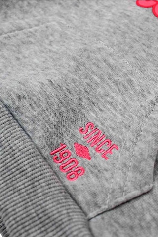 Sweater met Capuchon, Gewatteerde Jas en Joggingbroek - 
Gemêleerd Grijs en Roze  
