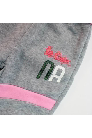 Sweater en Joggingbroek 
Gemêleerd Grijs en Roze  