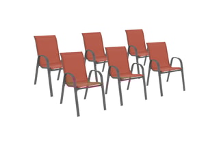 6 chaises de jardin empilables