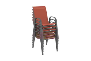 6 chaises de jardin empilables