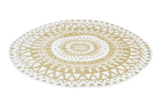 Tapis rond extérieur Maori - Beige - 150 cm