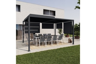 Pergola bioclimatique avec stores -  3 x 4 m