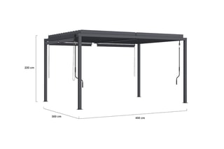 Pergola bioclimatique avec stores -  3 x 4 m