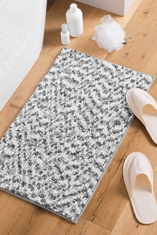 Tapis de bain Friza - Anthracite et gris - 45 x 75 cm