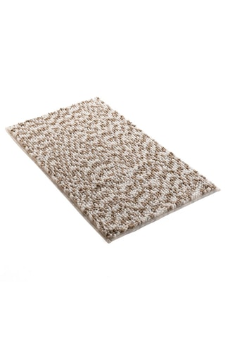 Tapis de bain Friza - Blanc et sable - 45 x 75 cm