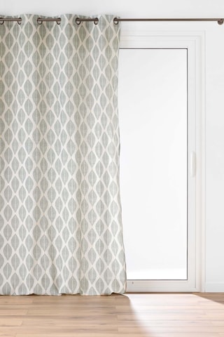 Rideau Maho - Blanc et vert - 140 x 240 cm