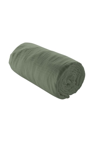 Drap-housse en gaze de coton Angelia - Kaki