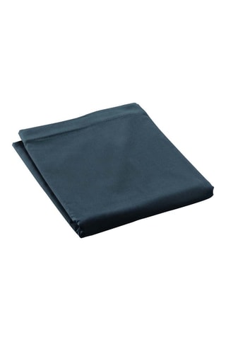 Drap plat en percale de coton 78 fils/cm² Percaline - Bleu nuit