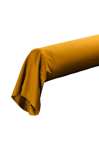 Taie de traversin en percale de coton 78 fils/cm² Percaline - Jaune