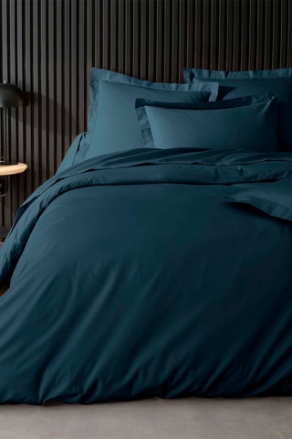 Housse de couette en percale de coton 78 fils/cm² Percaline - Bleu nuit
