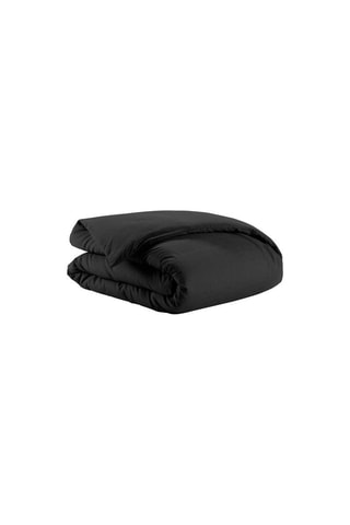 Housse de couette en coton 57 fils/cm² Lina - Noir