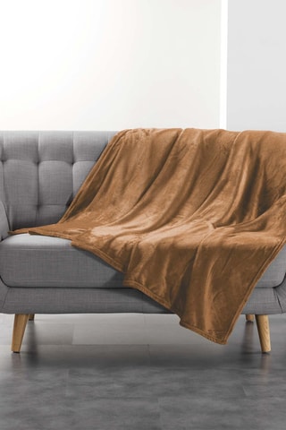 Plaid Flanou  - Camel - 180 x 220 cm