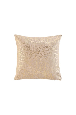 Coussin déhoussable Solea - 
Beige et doré - 40 x 40 cm