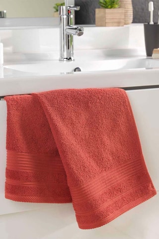 Serviette de toilette Tendresse - 
Terracotta - 50 x 90 cm
