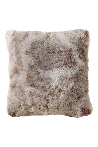 Coussin Antartic - Marron et écru - 45 x 45 cm
