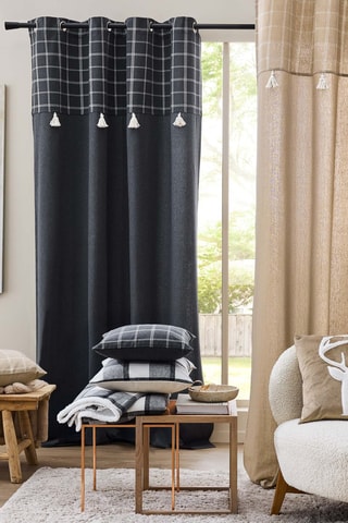 Plaid Ecossais - Camel et blanc - 125 x 150 cm