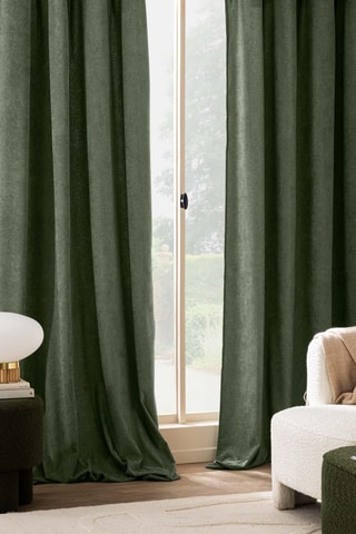 Rideau Winona - Vert foncé - 140 x 260 cm