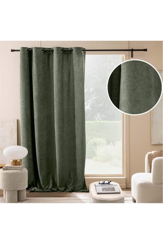 Rideau Winona - Vert foncé - 140 x 260 cm