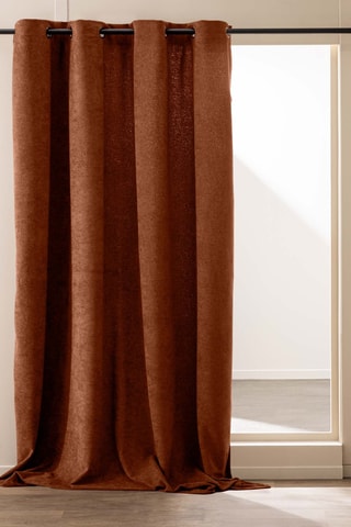 2 x Rideau Winona - Terracotta - 140 x 260 cm
