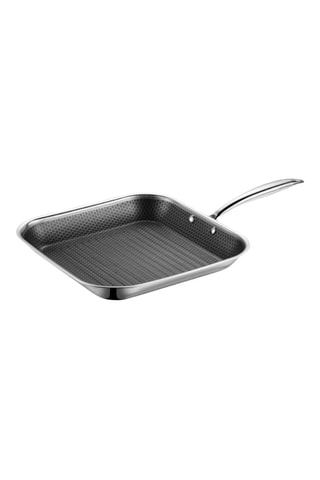 Poêle grill en acier inoxydable - 28 x 28 x 4 cm