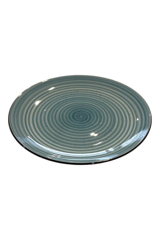 6 assiettes plates en grès - 28 cm
