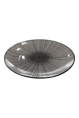 6 assiettes plates en grès - 28 cm
