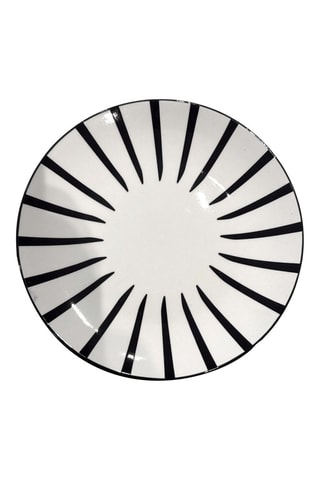6 assiettes plates en grès - 28 cm