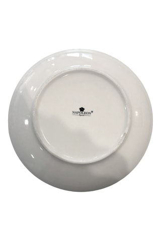 6 assiettes plates en grès - 28 cm