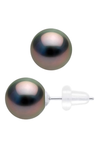 Puces Or blanc et perles de culture