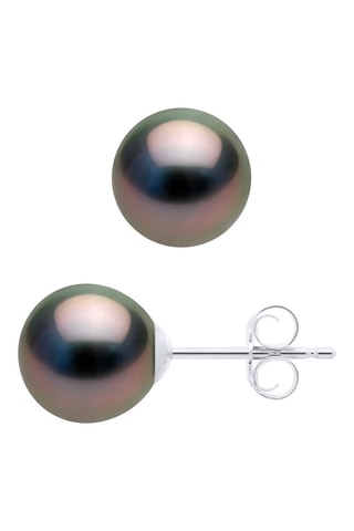Puces Or blanc et perles de culture