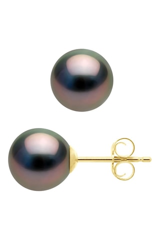 Puces Or jaune et perles de culture